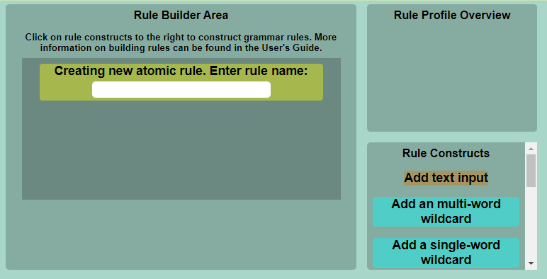Rule Builder when creating an atomic rule