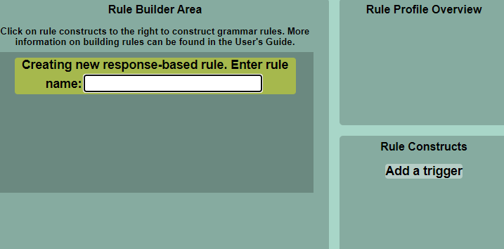 Rule Builder when creating a response-based rule