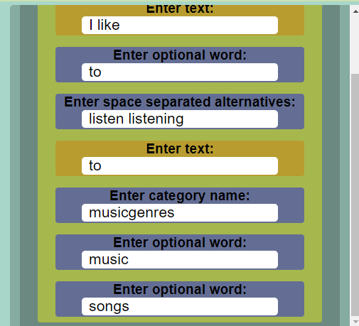 An atomic rule for music preferences